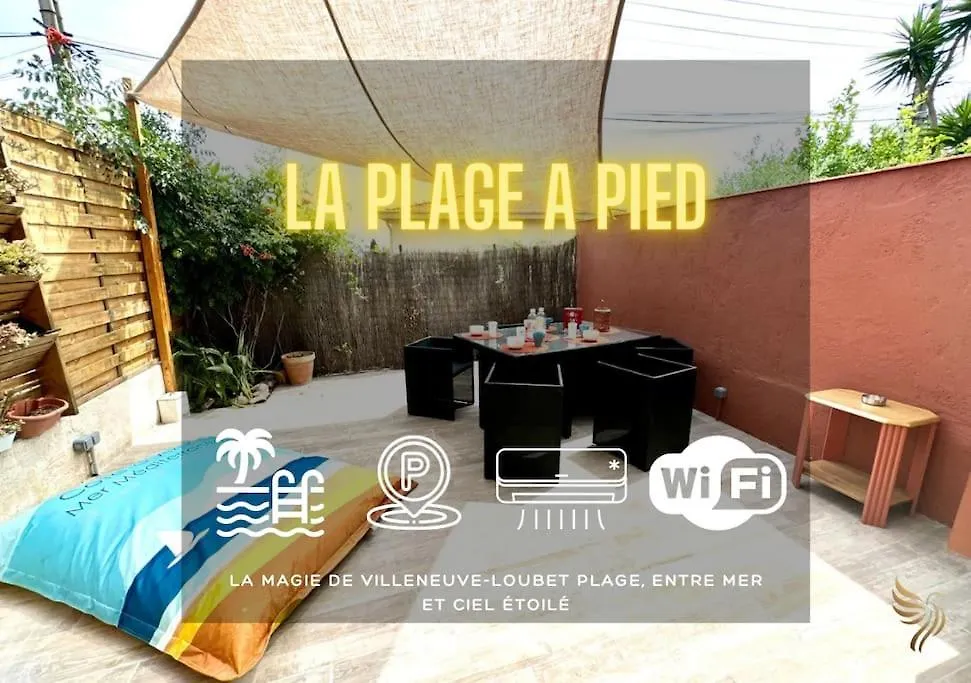 Casa Di Loubet- Apercu Mer-Parking- Plage A 10 Min A Pied - Capitalchic Services A Villeneuve Loubet Plage Apartment